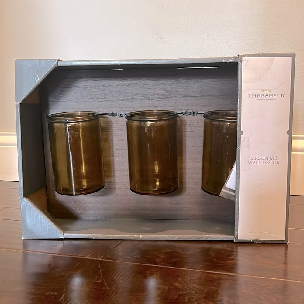 Threshold Mason Jar Wall Decor NIB
